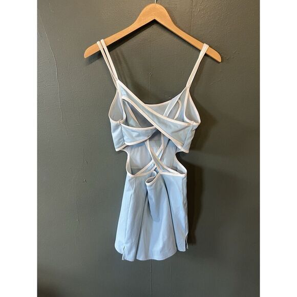 Free People Womens Light Blue Sleeveless Lined Body Suit Size Medium Athletic - Picture 2 of 3